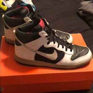Nike Dunk High White Black Red Size 11.5 worn
